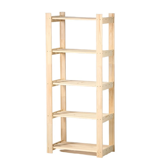 5 shelf Wooden Bookshelf: Versatile LOFT Design for Home & Office